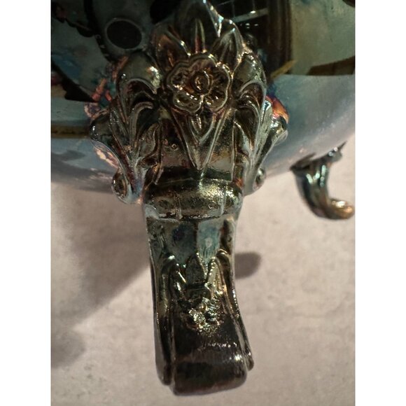 Vintage Oneida Silverplate Ice Water Pitcher with Ice Lip – Ornate Feet – Classi - Picture 5 of 8